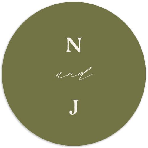 Enchanted Forest Wedding Stickers Dark Camo Circle