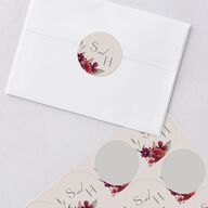 Beloved Union Wedding Stickers Merlot