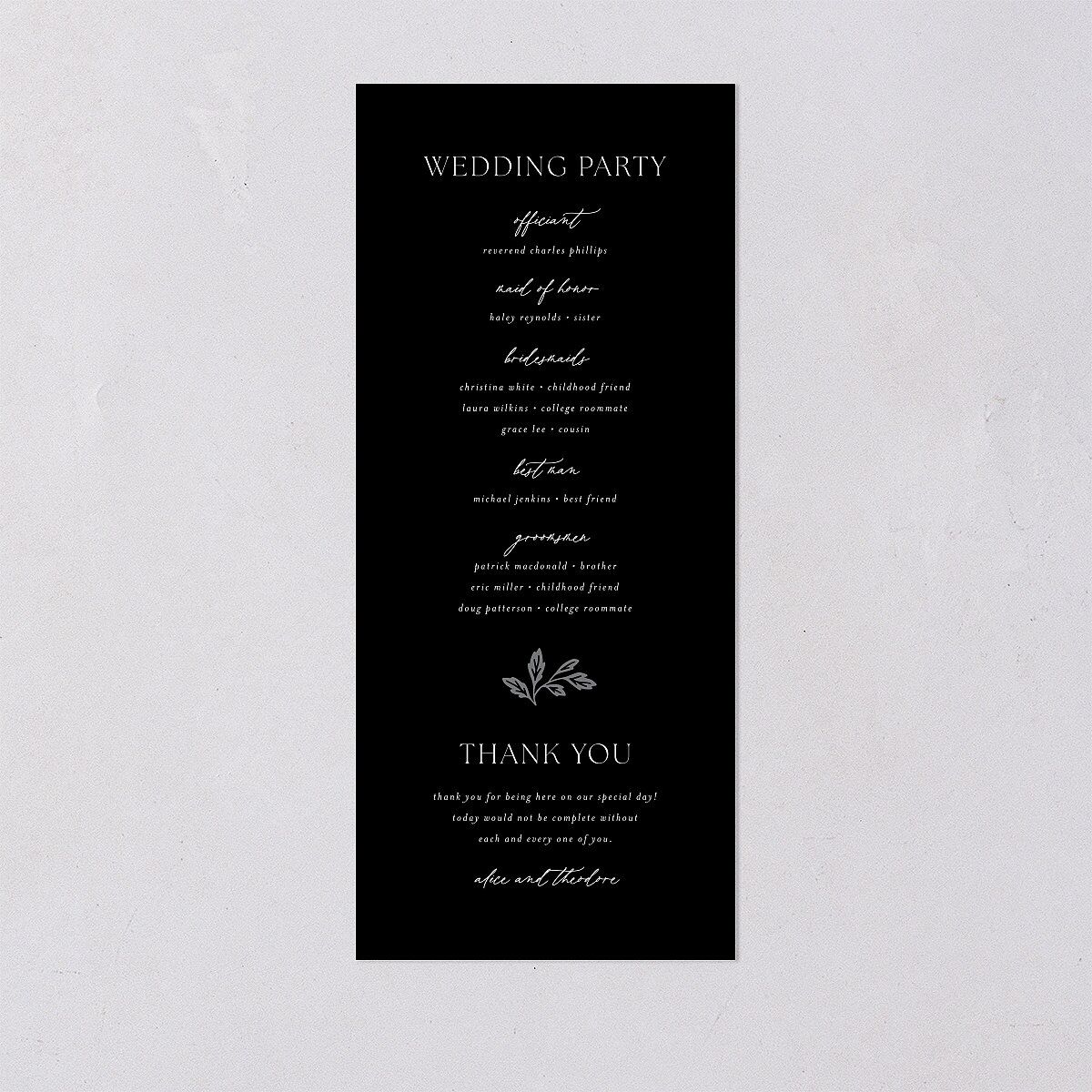 Arboretum Archway Wedding Programs Gold Licorice Signature