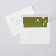Monogram Daisies Wedding Invitations Olive Signature Blank No Standard