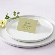 Cabana Stripes Place Cards Olive Signature