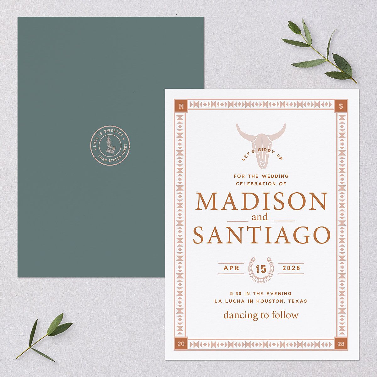 Hitched in Texas Wedding Invitations — view 1