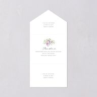 Formal Wisteria Garden Crest All-in-One Wedding Invitations by Bridgerton Purple Haze Signature Light Both Recipient and Return Addresses No
