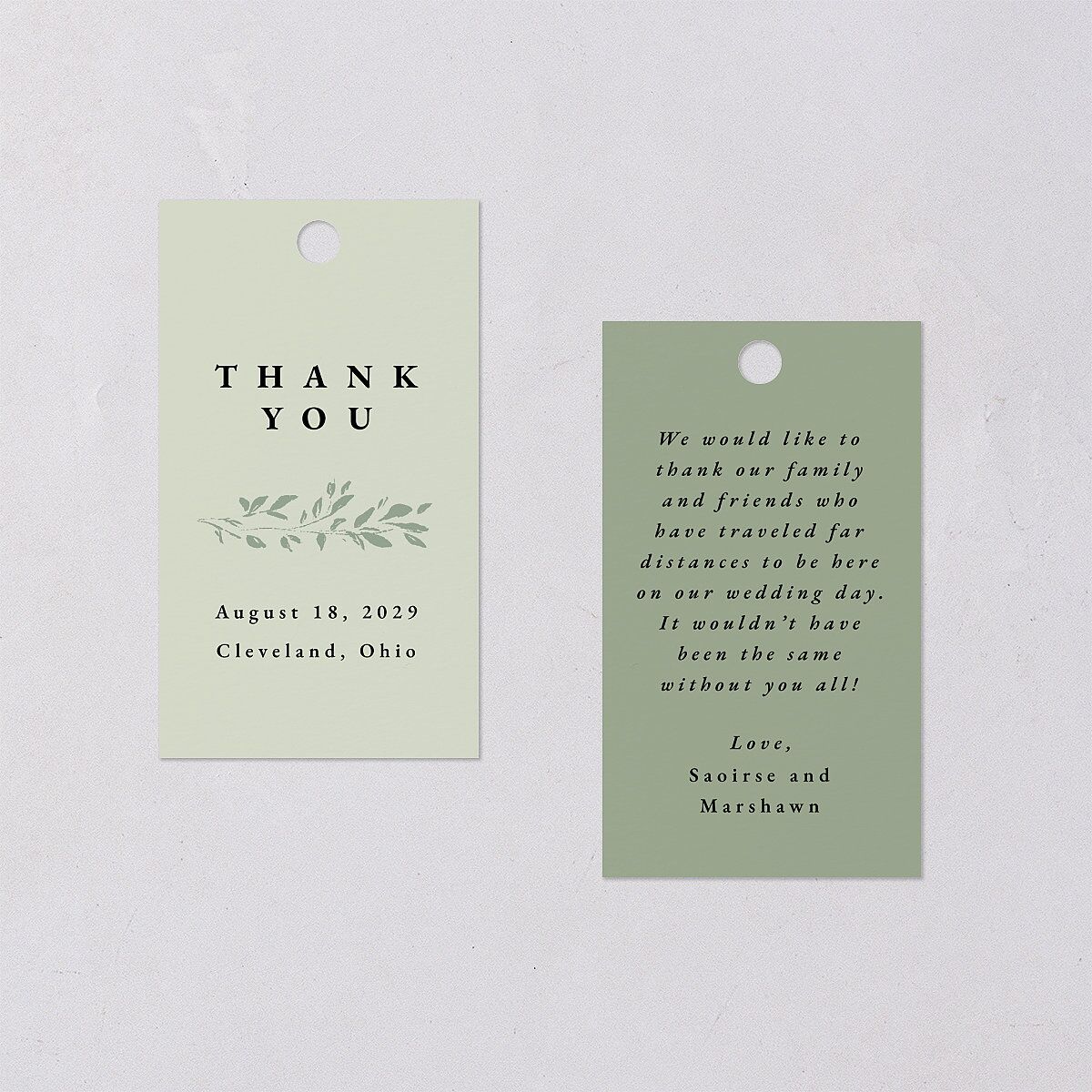 Dainty Frame Favor Gift Tags Thyme Signature