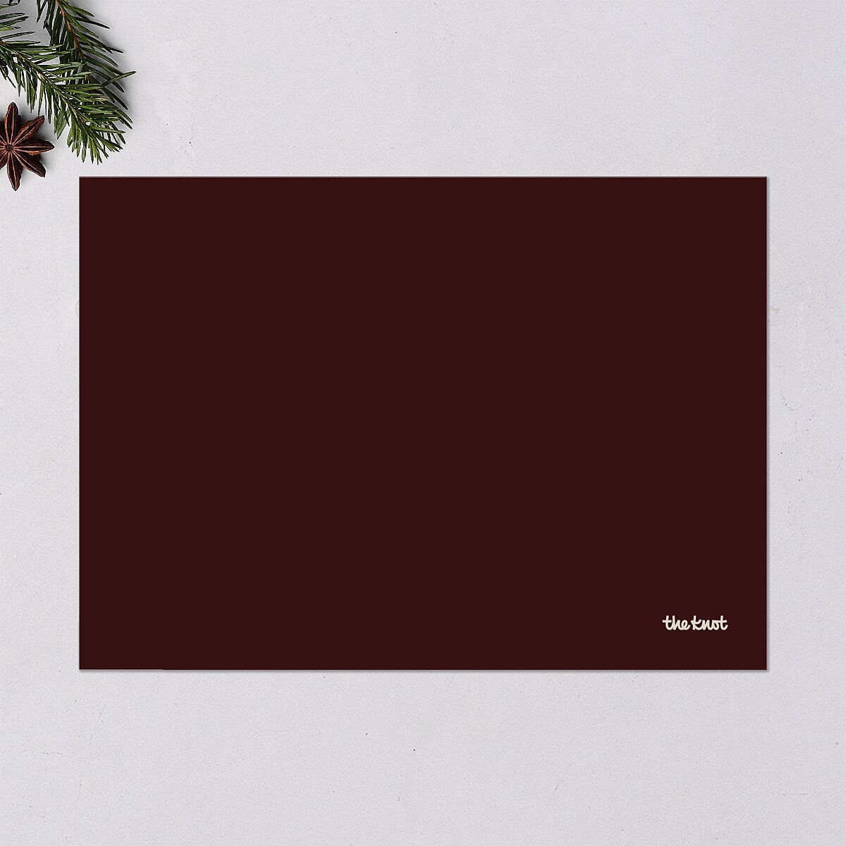 Mr. & Mrs. Holiday Cards Dark Green Signature Blank Standard Landscape