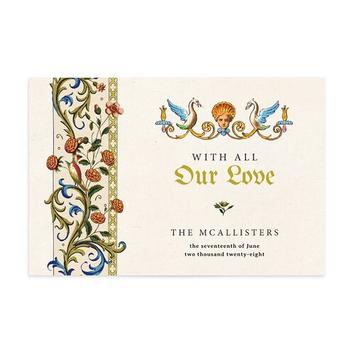 Medieval Renaissance Thank You Postcards Moss