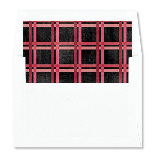 Plaid Frame Envelope Liners Garnet Standard