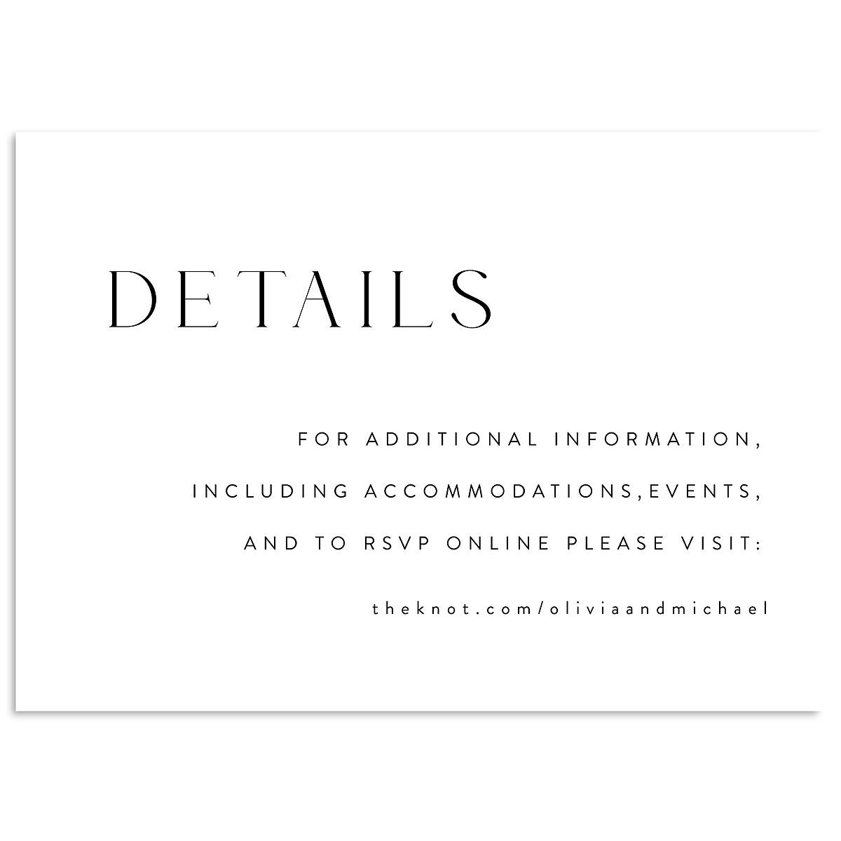 Bar Accent Wedding Enclosure Cards
