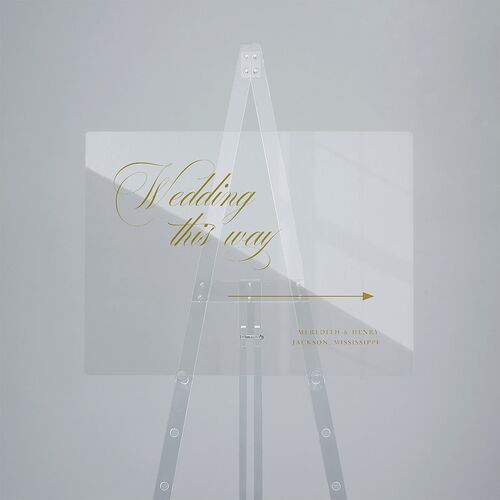 Monogram Branches Botanical Acrylic Direction Sign Medium Umber Standard Acrylic M Direction