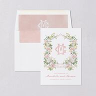 Maximalist Floral Crest Envelope Liners Pink Cotton Standard