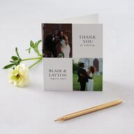 Elegant Photo Apex Thank You Cards Pure White