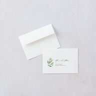 Shining Greenery Wedding Response Cards Gold Off-White Signature Standard