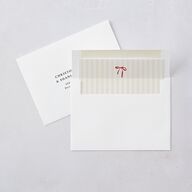 First Christmas Minimalist Bow Photo Envelope Liners Cream Standard