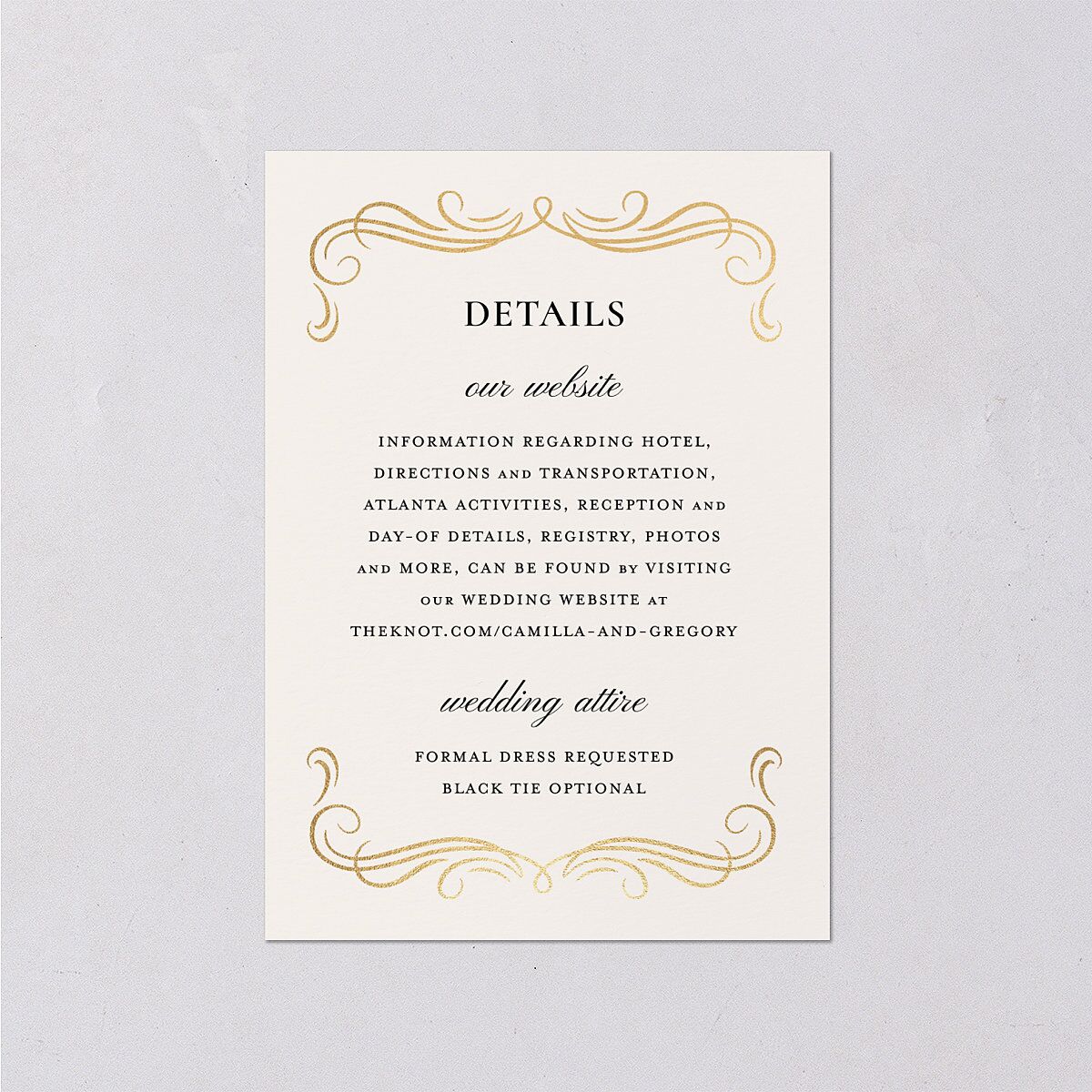 Antique Fairytale Wedding Enclosure Cards — view 1