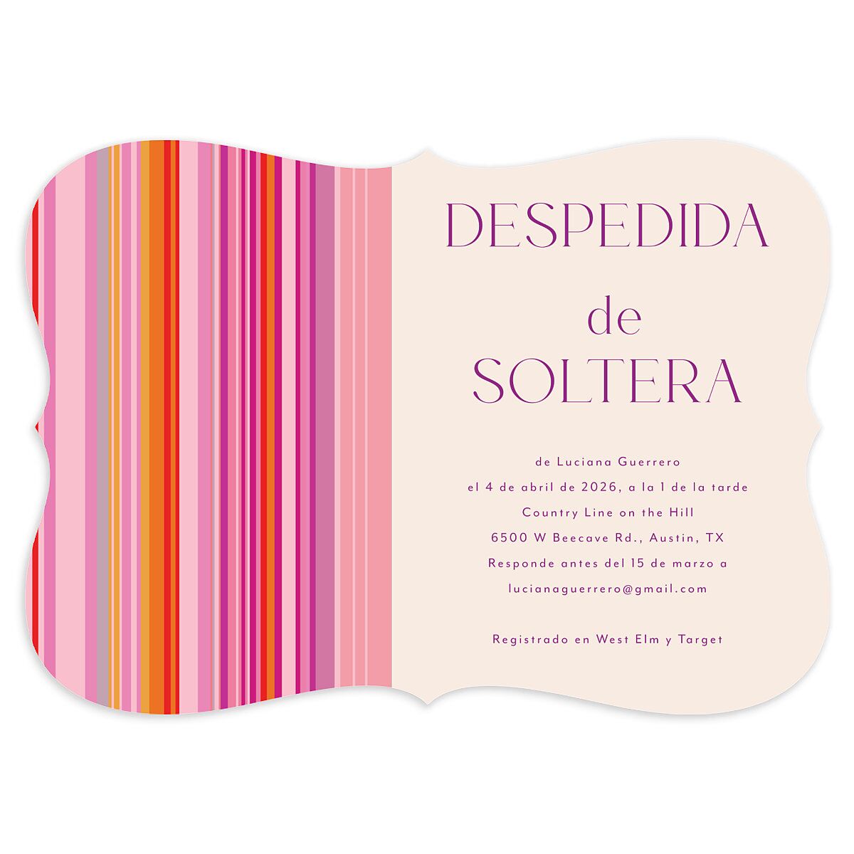 Serape de Sol Bridal Shower Invitations