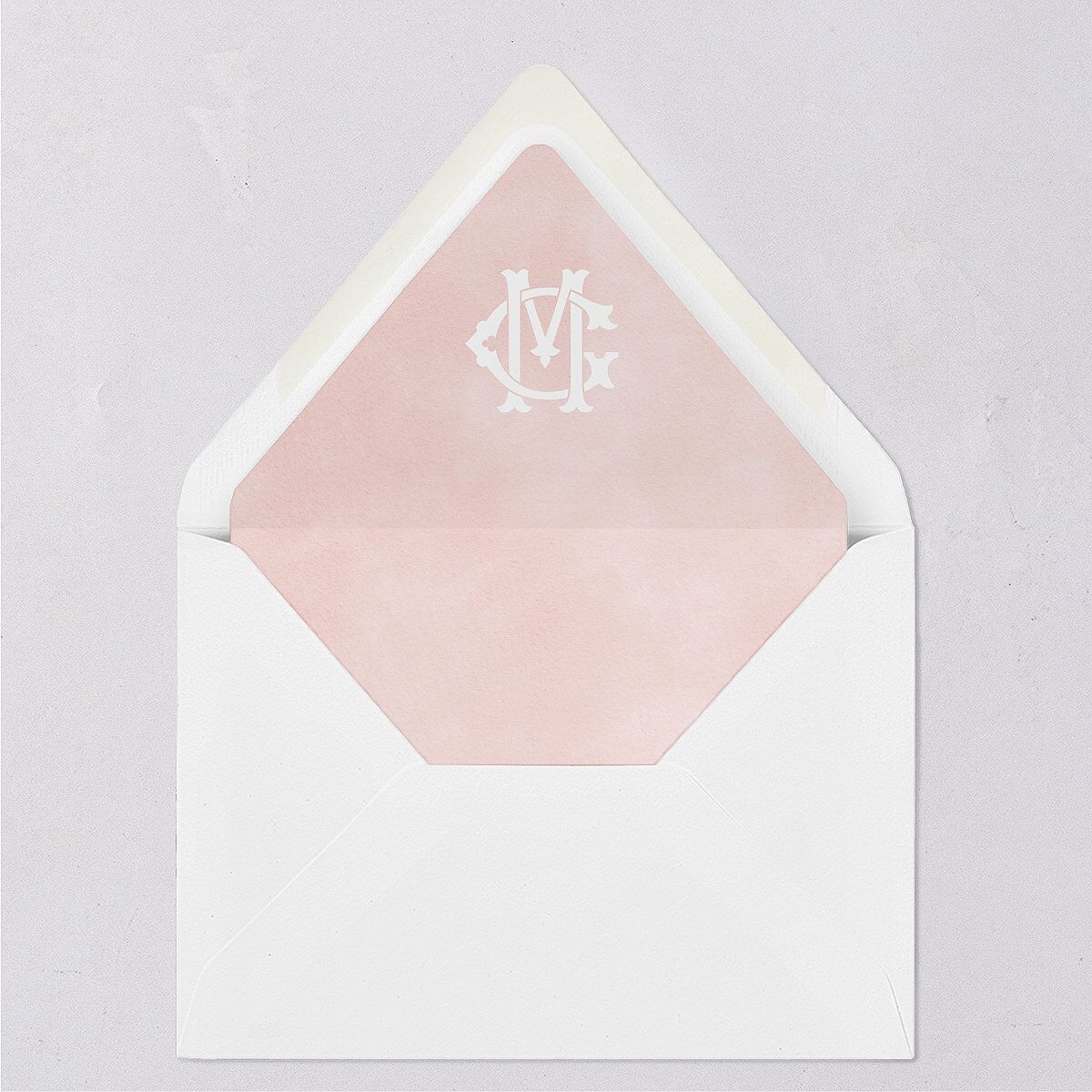 Maximalist Floral Crest Euro Envelope Liners Pink Cotton Luxe
