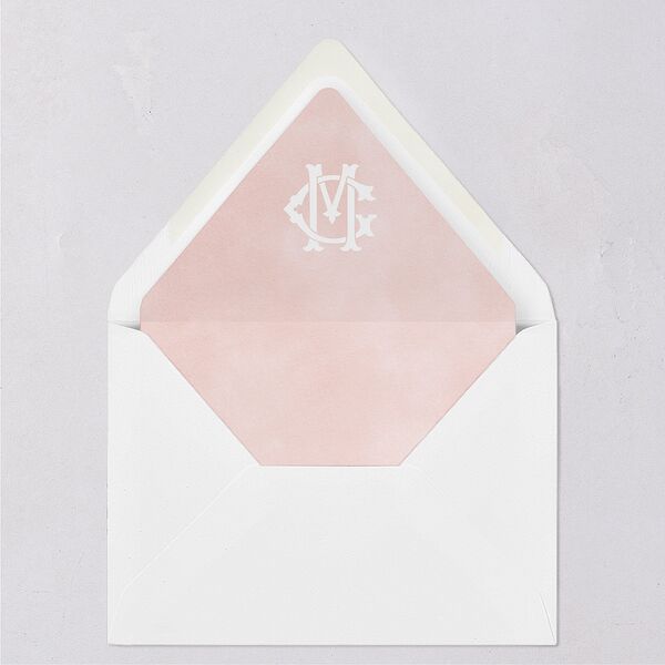 Maximalist Floral Crest Euro Envelope Liners Pink Cotton Luxe