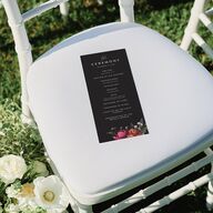 Blooming Botanical Wedding Programs Midnight Signature