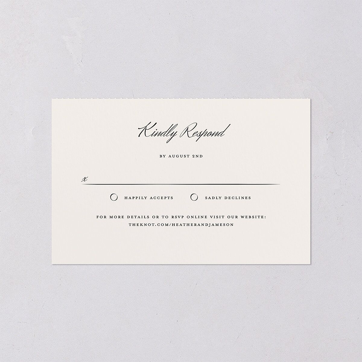 Elegant Swans All-in-One Wedding Invitations Ivory Signature Light Both Recipient and Return Addresses No