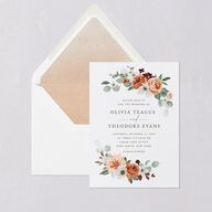 Eucalyptus Bouquet Euro Envelope Liners Terracotta Luxe