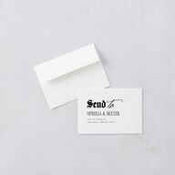 Til Death Gothic Photo Response Card Envelopes White Sand Return Address Signature Standard