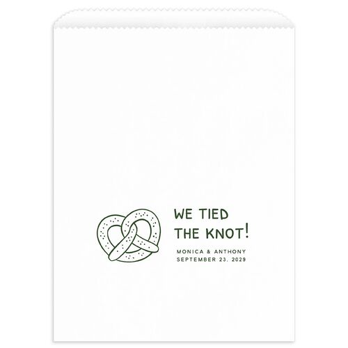 Hand Drawn Recipe Wedding Day Paper Favor Bags White Dark Camo Wax-Lined Food Safe Paper