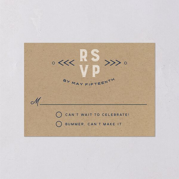 Vintage Mountain Wedding Response Cards Dusty Blue Signature Standard