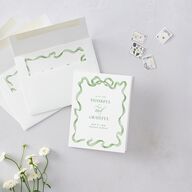 Vintage Bow Thank You Cards Jewel Green