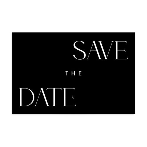 Modern Initials Save The Date Postcards  Dusty Blue