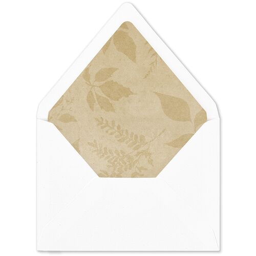 Elegant Botanical Autumn Floral Euro Envelope Liners Olive Luxe