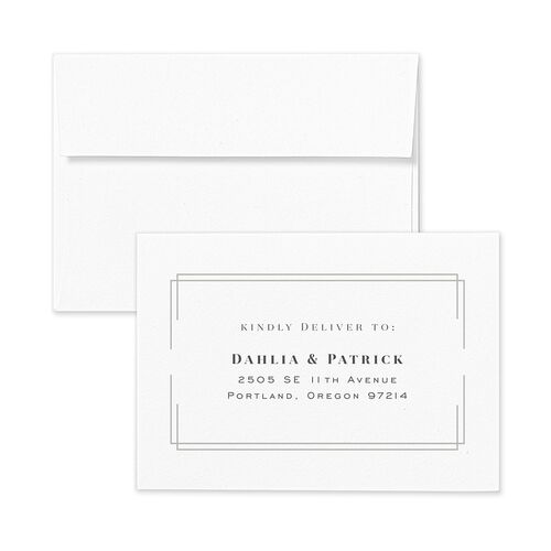 Framed Photo Response Card Envelopes Terracotta Fog Return Address Signature Standard