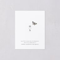 Rustic Butterfly Garden Save the Date Petite Cards Pure White Signature smooth Blank No Standard