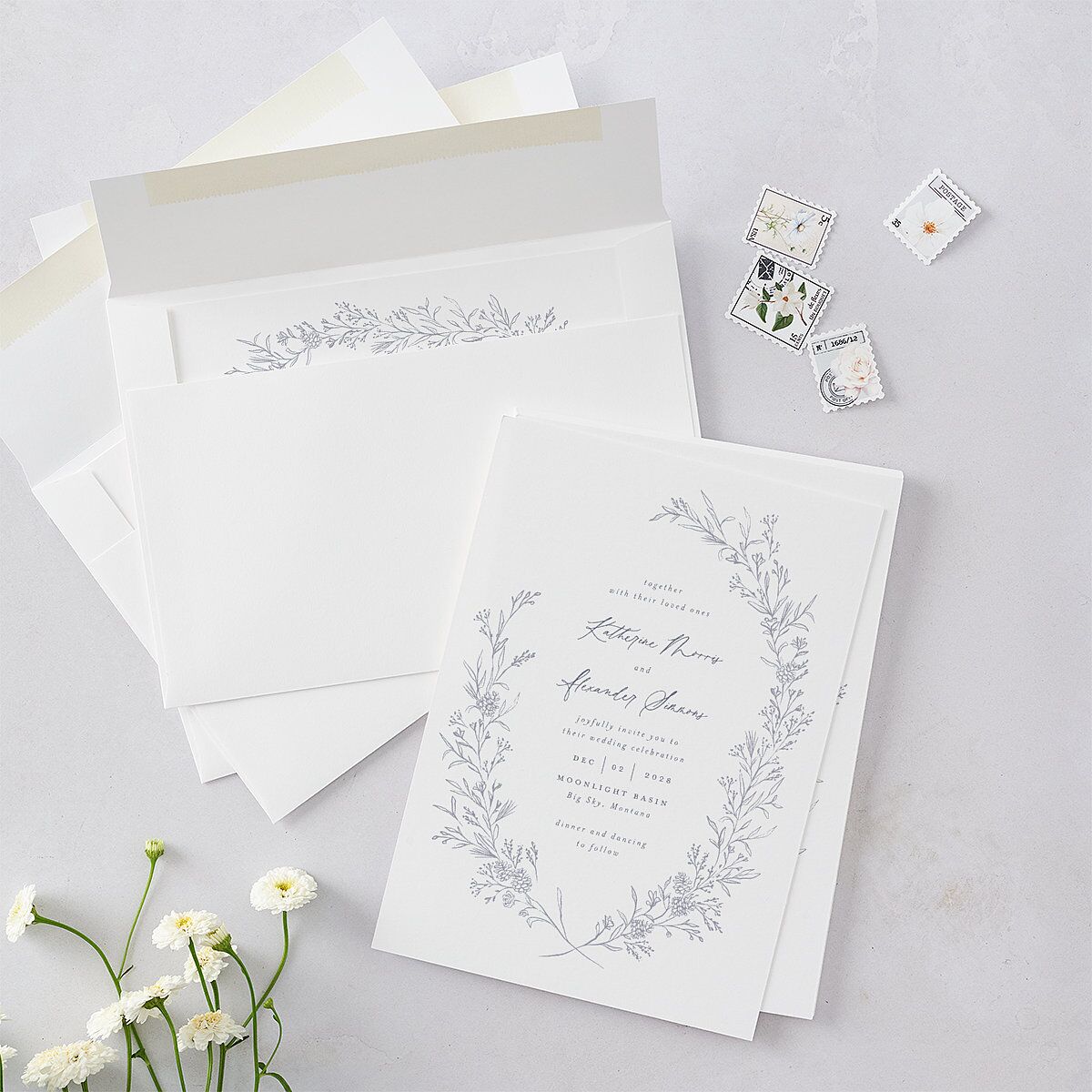 Romantic Branches Wedding Invitations — view 4
