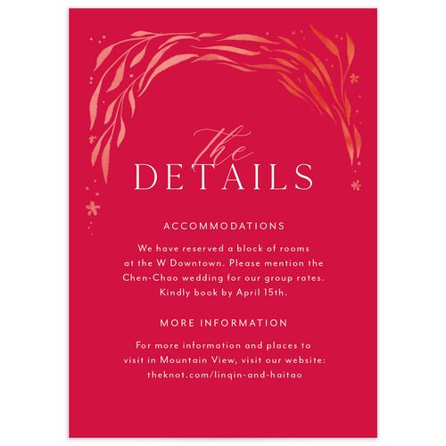 Romantic Phoenix Wedding Enclosure Cards