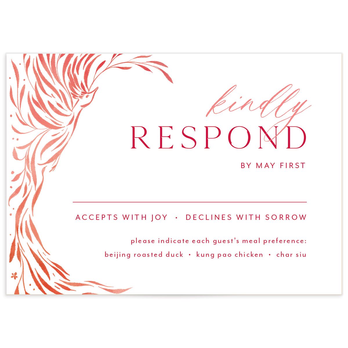 Romantic Phoenix Wedding Response Cards