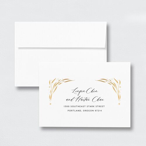 Romantic Phoenix Response Card Envelopes White Standard Dijon Return Address Signature
