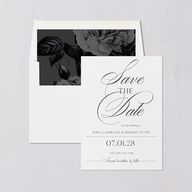 Classically Elegant Save The Date Cards Pure White Signature smooth Blank No Standard
