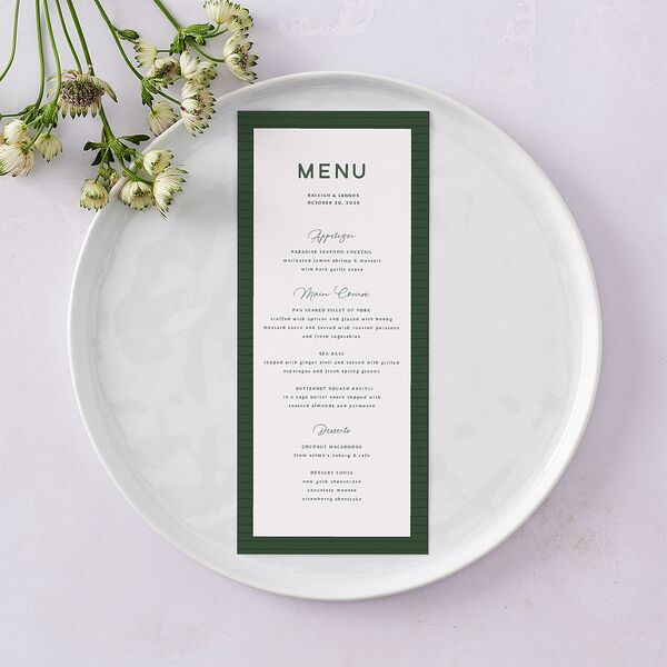 Country Farm Menus Hunter Green Signature