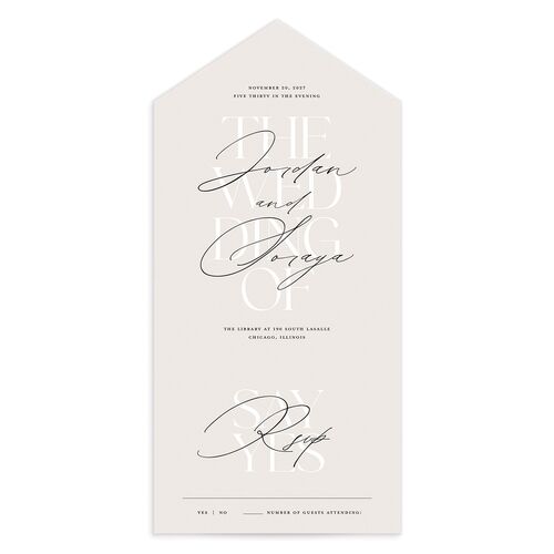 Overlay All-in-One Wedding Invitations