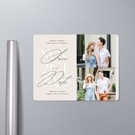 Overlay Save The Date Magnets Champagne Magnet Paper