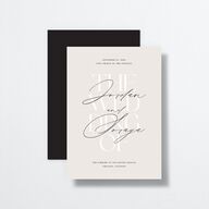 Overlay Wedding Invitations Champagne Signature No