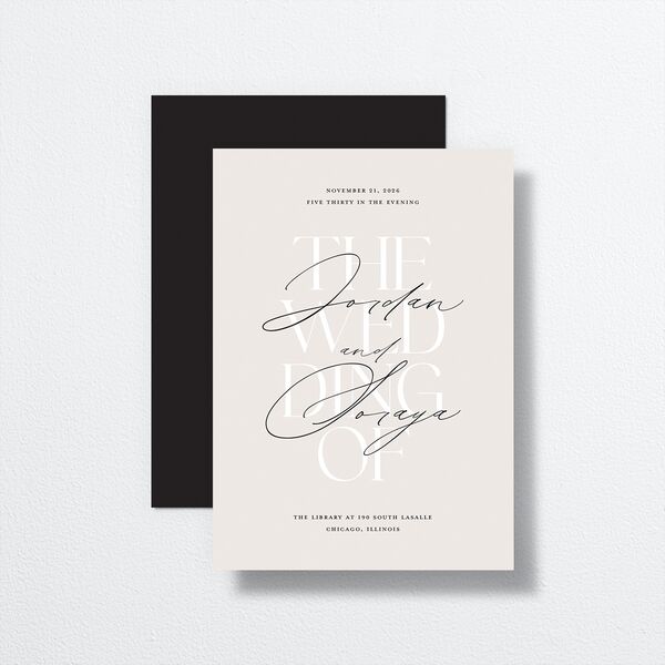 Overlay Wedding Invitations Champagne Signature No