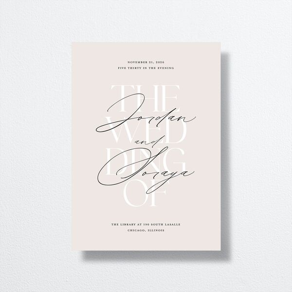 Overlay Wedding Invitations Champagne Signature No
