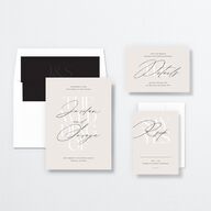 Overlay Wedding Invitations Champagne Signature No