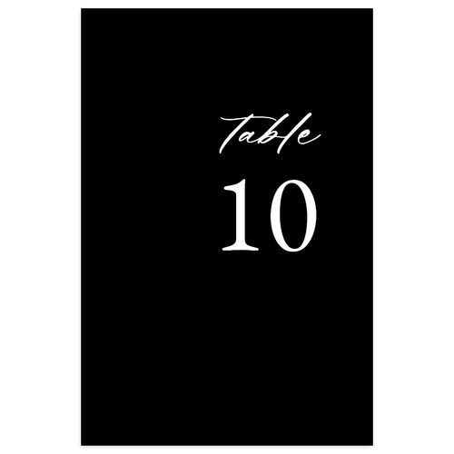Vertical Names Table Numbers Licorice Signature
