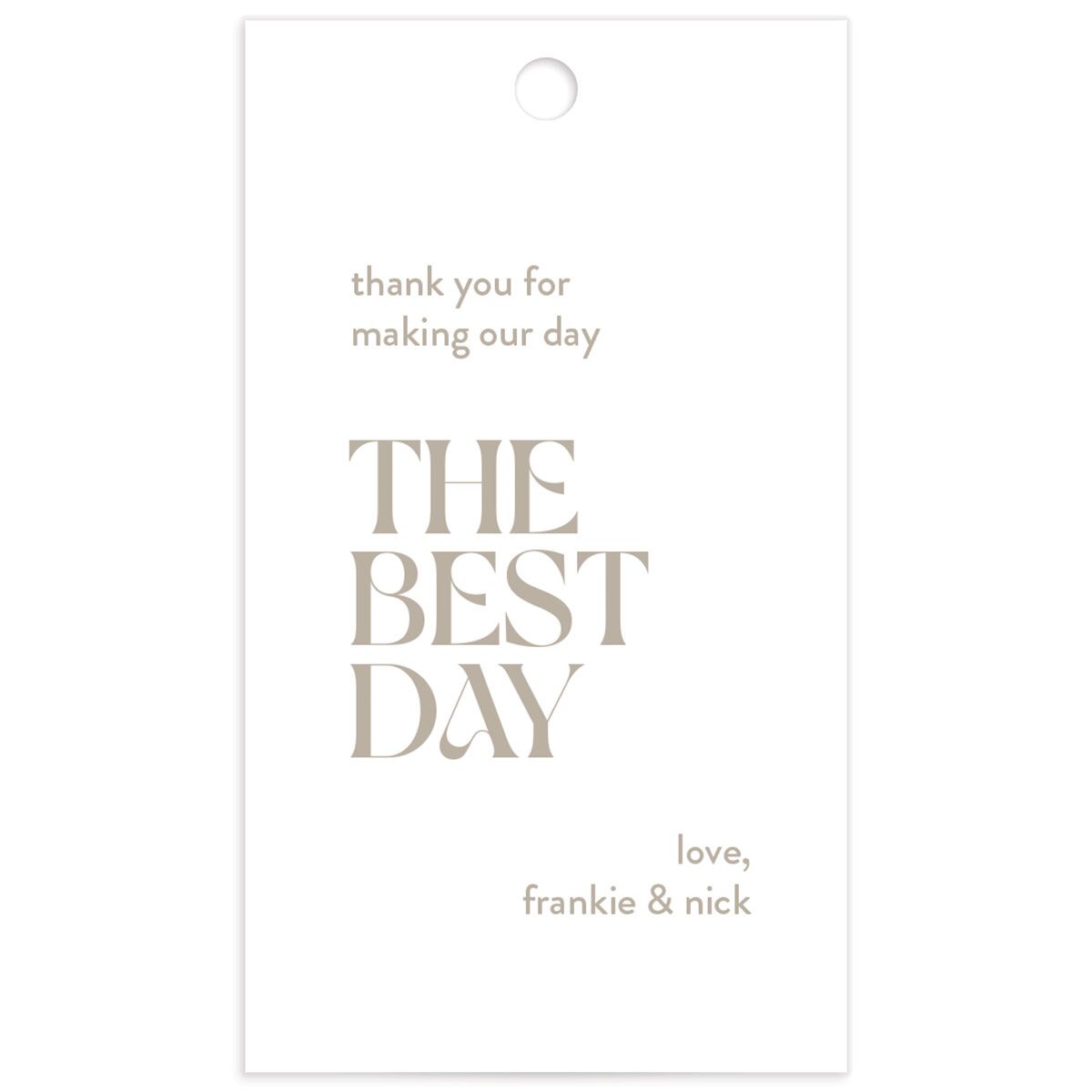 Checked Favor Gift Tags