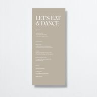 Checked Menus Taupe Signature