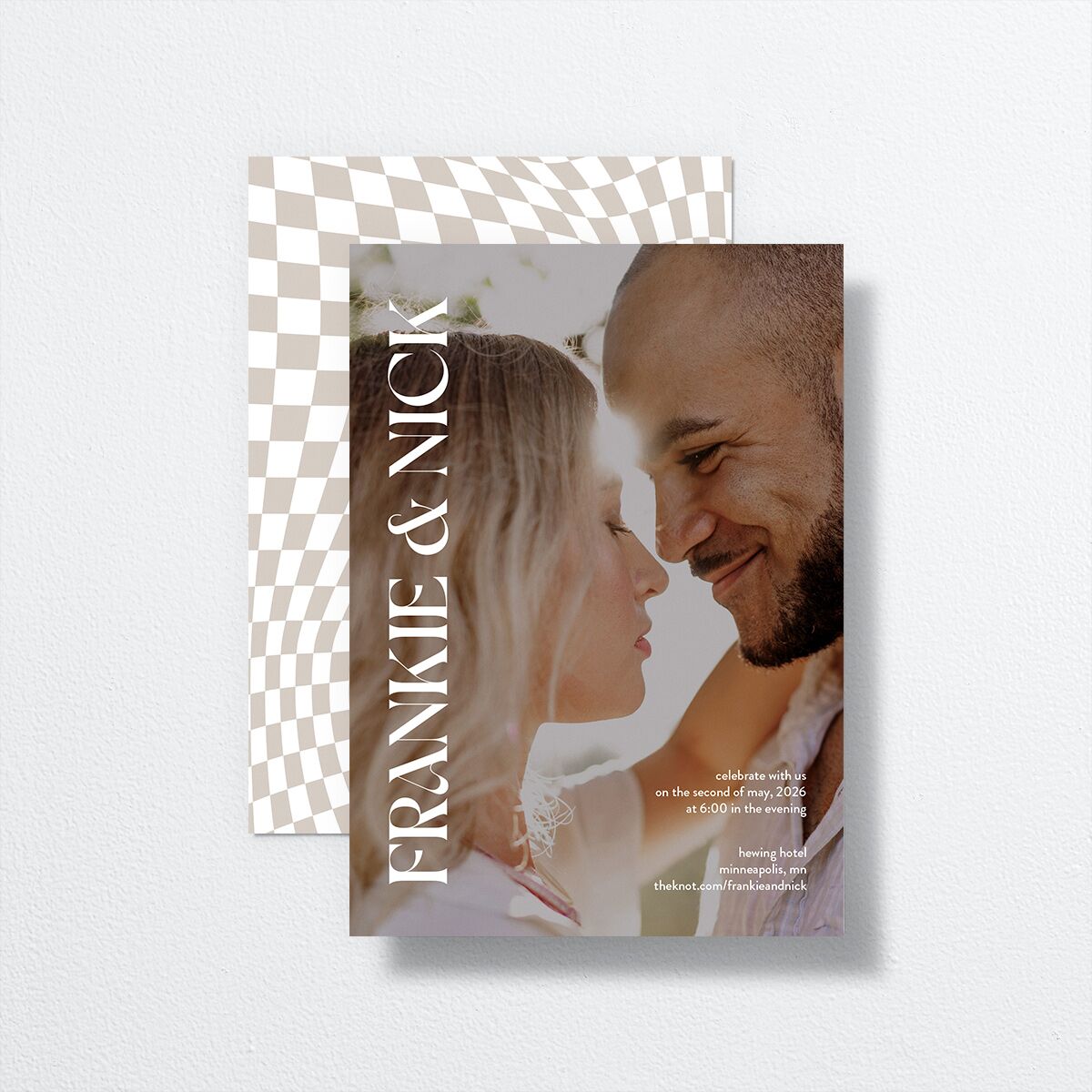 Checked Wedding Invitations — view 1