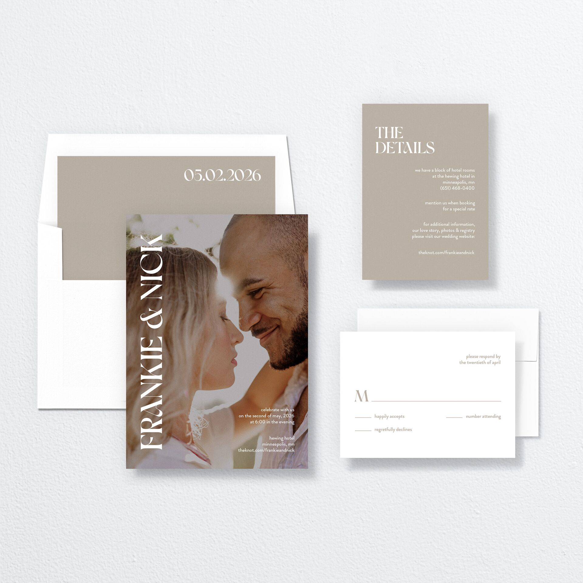 Checked Wedding Invitations — view 4