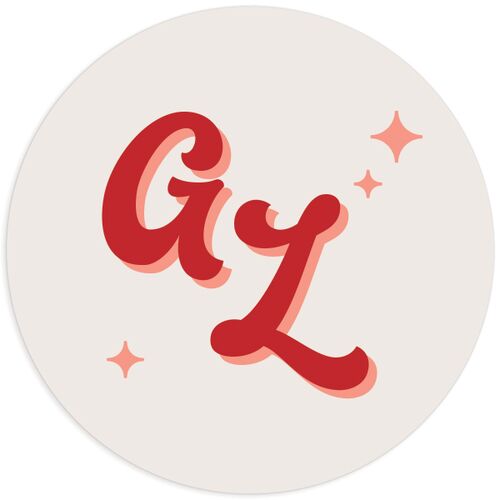 Disco Love Wedding Stickers Ruby